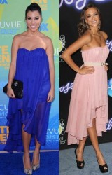 Kourtney Kardashian vs Jana Kramer in Blaque Label+Chiffon dress