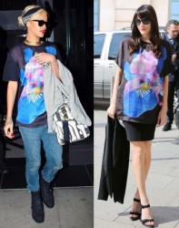 Rihanna vs Liv Tyler in Givenchy+Iris T-shirt