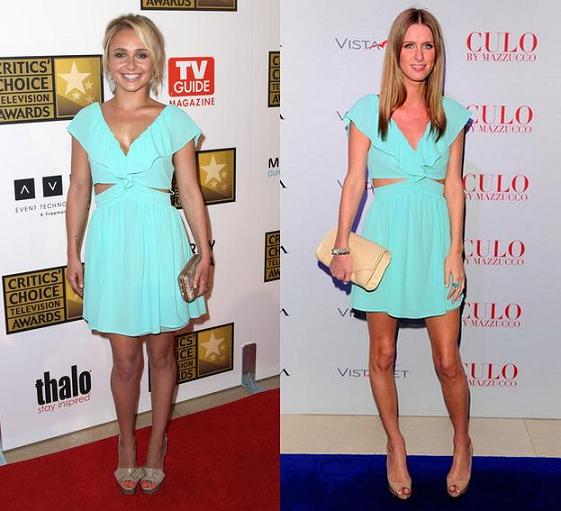 Hayden Panettiere vs Nicky Hilton in Keepsake+Ruffle dress