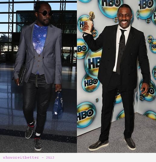 Will.i.am vs Idris Elba in Christian Louboutin+studded loafers