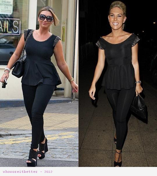 Lauren Goodger vs Frankie Essex in Pop Couture+studded top