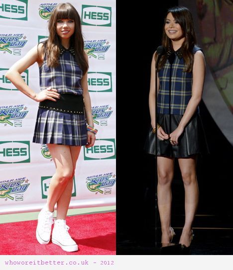 Carly Rae Jepson vs Miranda Cosgrove in Juicy Couture+plaid top